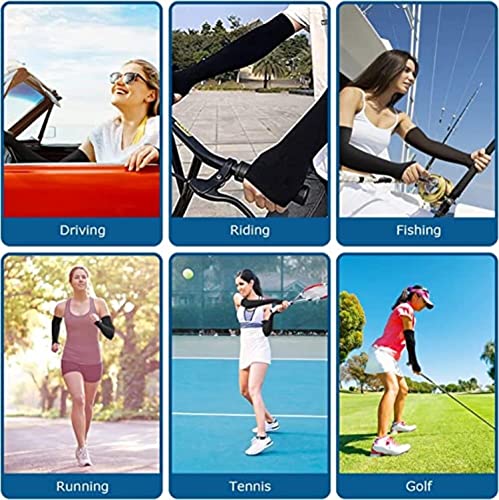 Image of XJARVIS Men & Women UV Protection Hand Sleeves With Thumb Hole Arm Sleeves for Unisex Sun Protection Sleeves for Running, Cricket, Hand Cover for Bike Riding