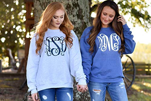 Monogram Crewneck Sweatshirt for Women Personalized Sweater