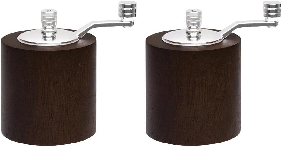 Olympia Dark Wood Salt and Pepper Mill Grinder Set Kitchen Spice Shaker