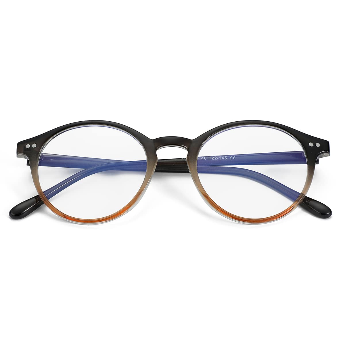 Gleyemor Blue Light Glasses for Men Women, Vintage Round Frame Computer Eyeglasses