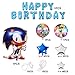 17PCS Sonic the Hedgehog Balloons Birthday Party Supplies Set, Happy Birthday Banner Foil Balloon for Kids Baby Shower Birthday Party Decorations