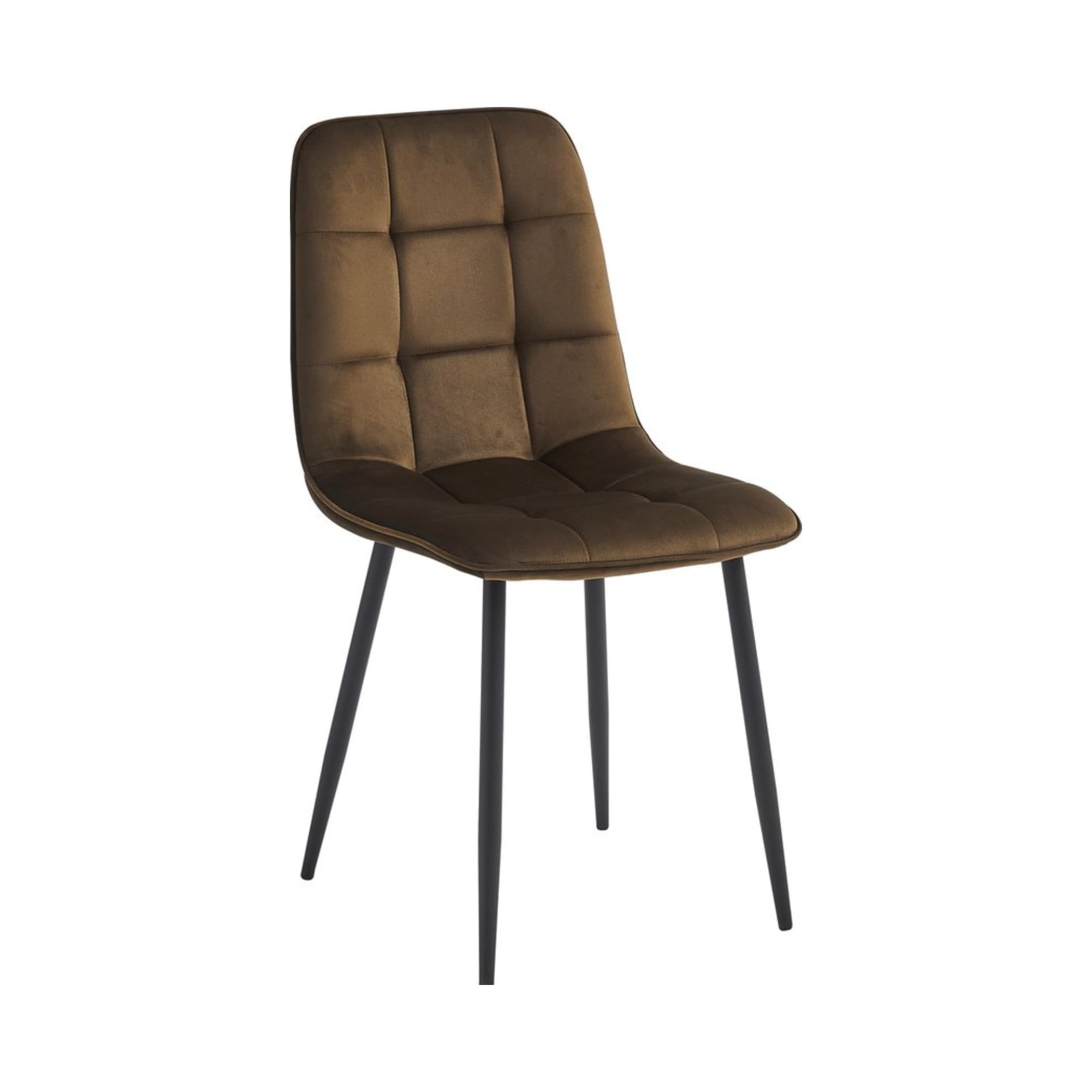 Ela Esszimmerstühle - 6er Set - Braun - Samt - Für Esszimmer, Küche & Wohnzimmer - Modernes Design