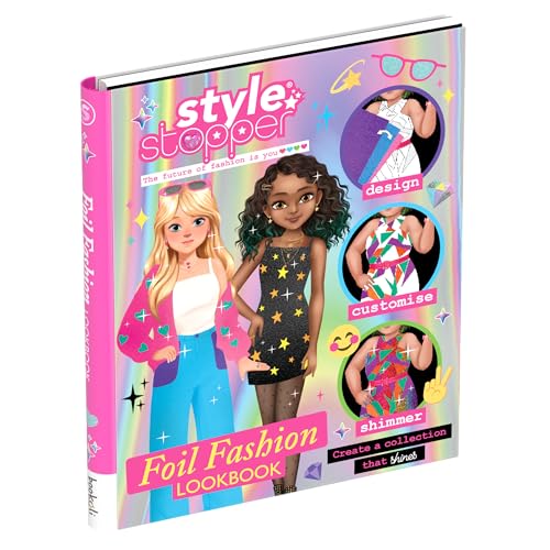Bookoli - Bookoli - Stylestopper Foil Fashion Lookbook - Kids Craft Kit with Over 30 Sparkling Foil Sheets | Create Dazzling Outfits & Style Collections | Fashion Activity Set for Girls - -25%