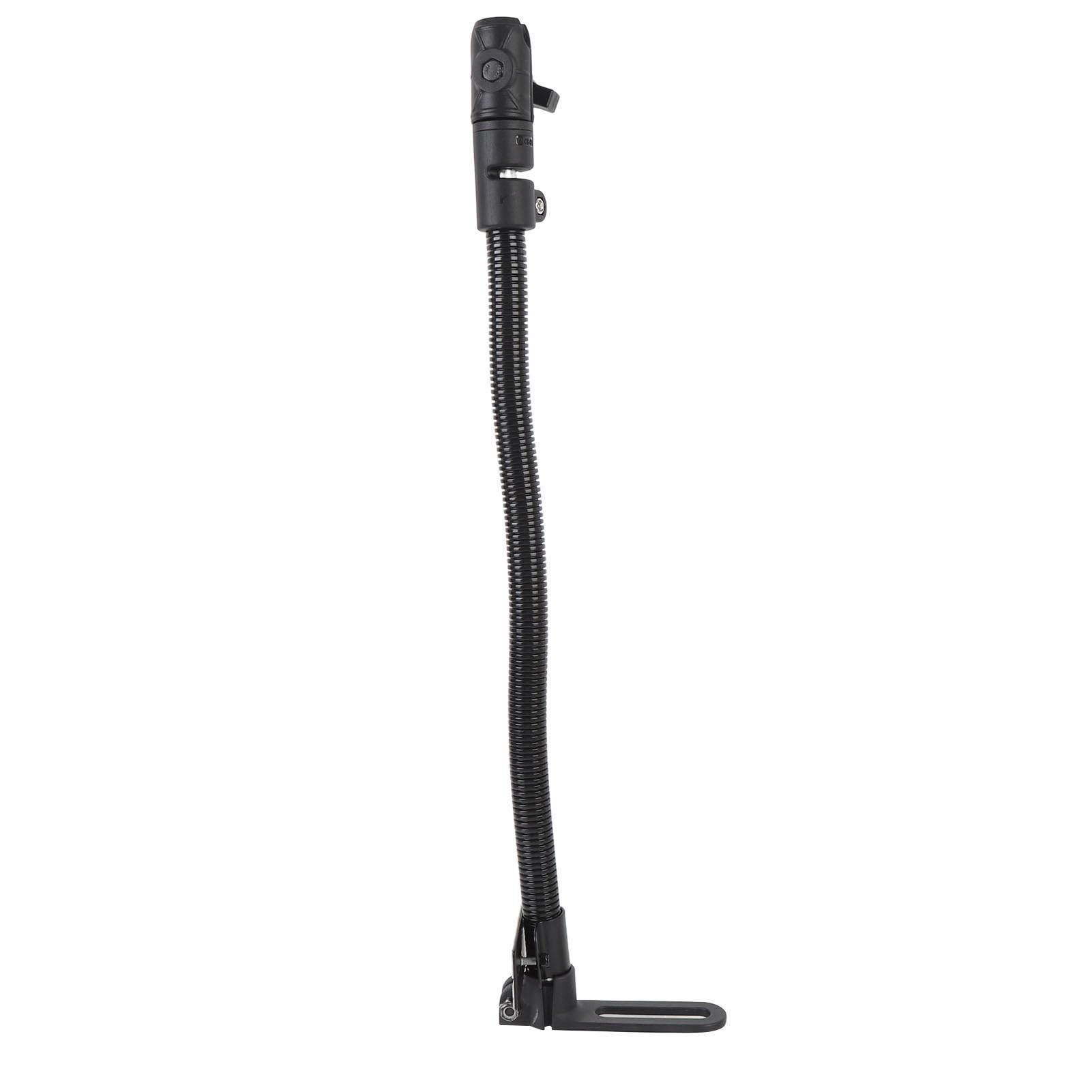 Supporto per Tablet su Binario per Seggiolino Auto in Alluminio Resistente con Braccio Girevole Flessibile per Visualizzazioni Orizzontali e Verticali