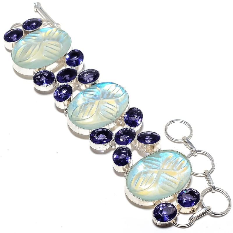 Bracelet en opalite et améthyste pour femme, le cadeau idéal