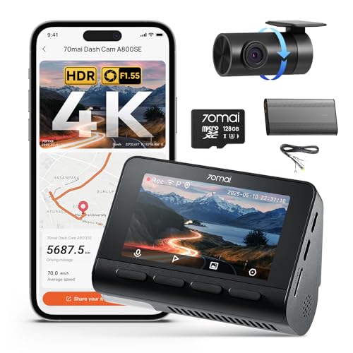 70mai Dashcam A800SE Batterie BL96NNX Vision Nocturne