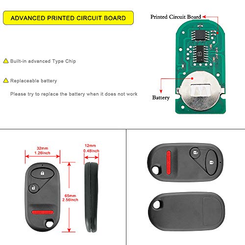 Keyless Remote Replacement Oem Key Windows New Replacement Keyless Entry Remote Key Fob For ...