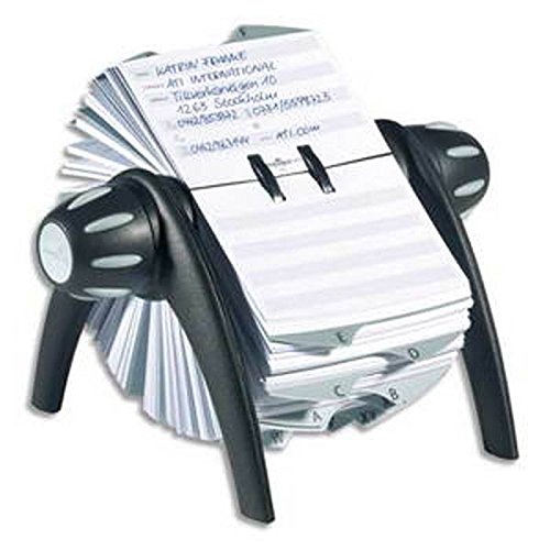 fichier rotatif noir pour fiche contact 25 onglets alphabétique télindex