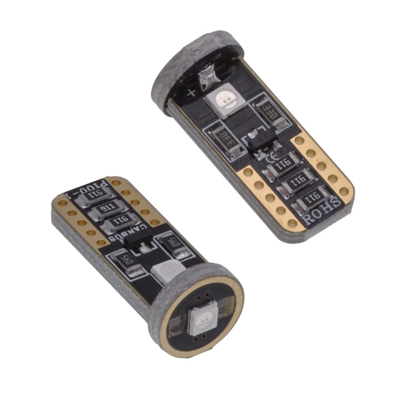 KATUR T10 Canbus - Bombillas LED para coche, color azul, T10, W5W, 3 SMD 5050, superbrillantes, 194, 168, 175, 192, 2825, cuña, LED, fuente de repuesto para luces de coche