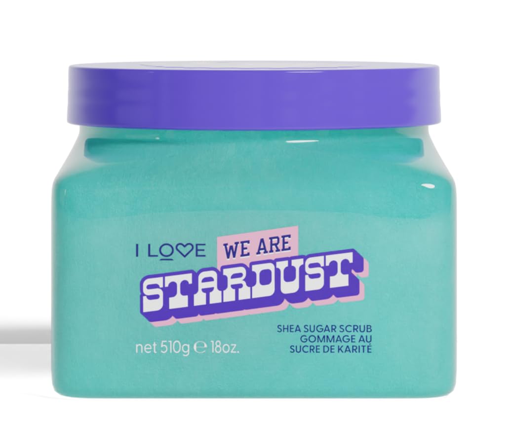 I LOVE We Are Stardust Shea Sugar Scrub Exfoliating Moisturising Body Scrub with Shea Butter