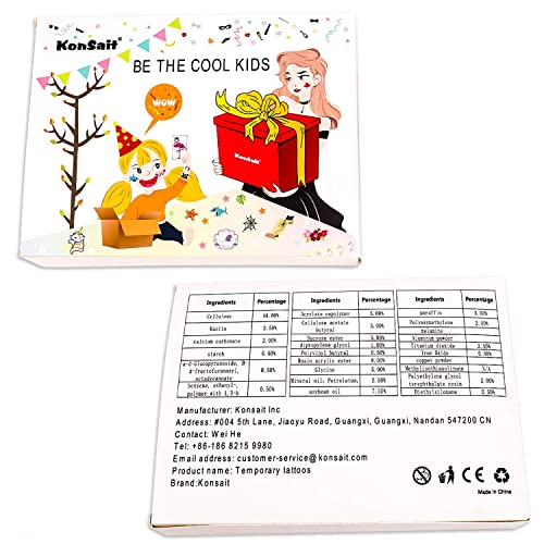 Konsait 9 Sheet Wolf Temporary Tattoo Sticker For Adult Women Men Fashion Body Art Waterproof Temporary Tattoo Fake Tattoo Arm Hand Back, 21X15Cm #TOP6