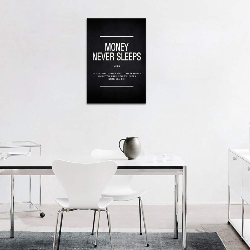 Exсluѕіvе Yatsen Bridge Inspirational Wall Art Money Never Sleeps Inspiring Painting Prints on Canvas Motivational Wolf of Wall Street Entrepreneur Quotes Posters Inspiration Artwork Office Decor (24”Wx36”H) Blасk Frіdау - 50% оƒƒ Yatsen Bridge Inspirational Wall Art Money Never Sleeps Inspiring Painting Prints on Canvas Motivational Wolf of Wall Street Entrepreneur Quotes Posters Inspiration Artwork Office Decor (24”Wx36”H)