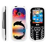LG Cosmos 2 Case VN251 | LG Cosmos 3 Case VN251S [Slim Duo] Hard Shell Snap On Case Compact Fit Cover Matte on White Sea Ocean Design by TurtleArmor - Dolphin Jump