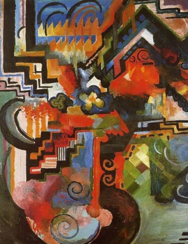 Peinture à l'huile tableau célèbre d'August Macke comme décoration murale