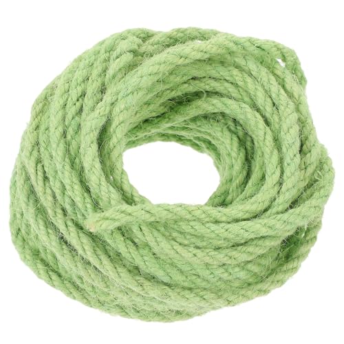 BUGUUYO 10m Sisal Rope for DIY Cat Toys Climbing Frames Rope for Cat Accessories Flexible Pet Supplies Great for Crafts Gardening Green