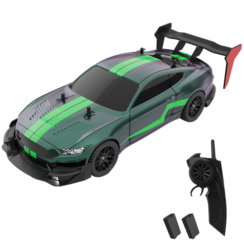 Dodoore RC Drift Cars, 1/14 Scale Fast Remote Control Car, 2.4GHz 4WD 40KM/H High Speed Vehicle with LED Lights, Extra Drifting Tires Racing Car Toys Gifts for Teen Adults