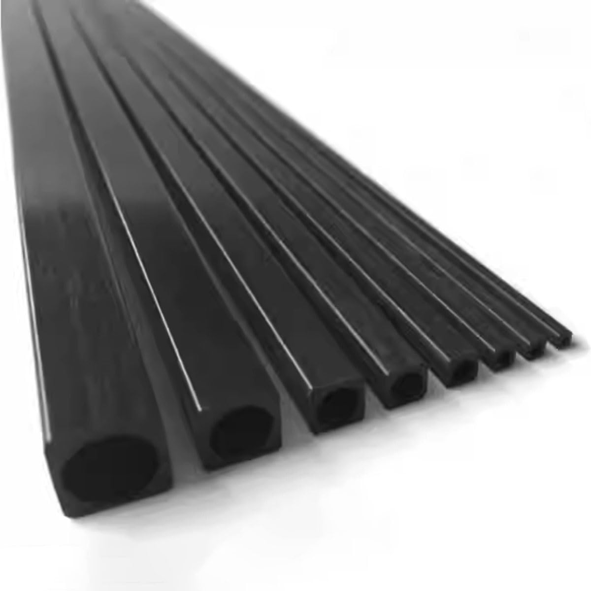 4 Szt. Kwadratowa Rura Z Włókna Węglowego, Wysoka Wytrzymałość Długość 500 Mm Średnica Zewnętrzna 2,5 3 6 8 10(6x6x4.5mm)