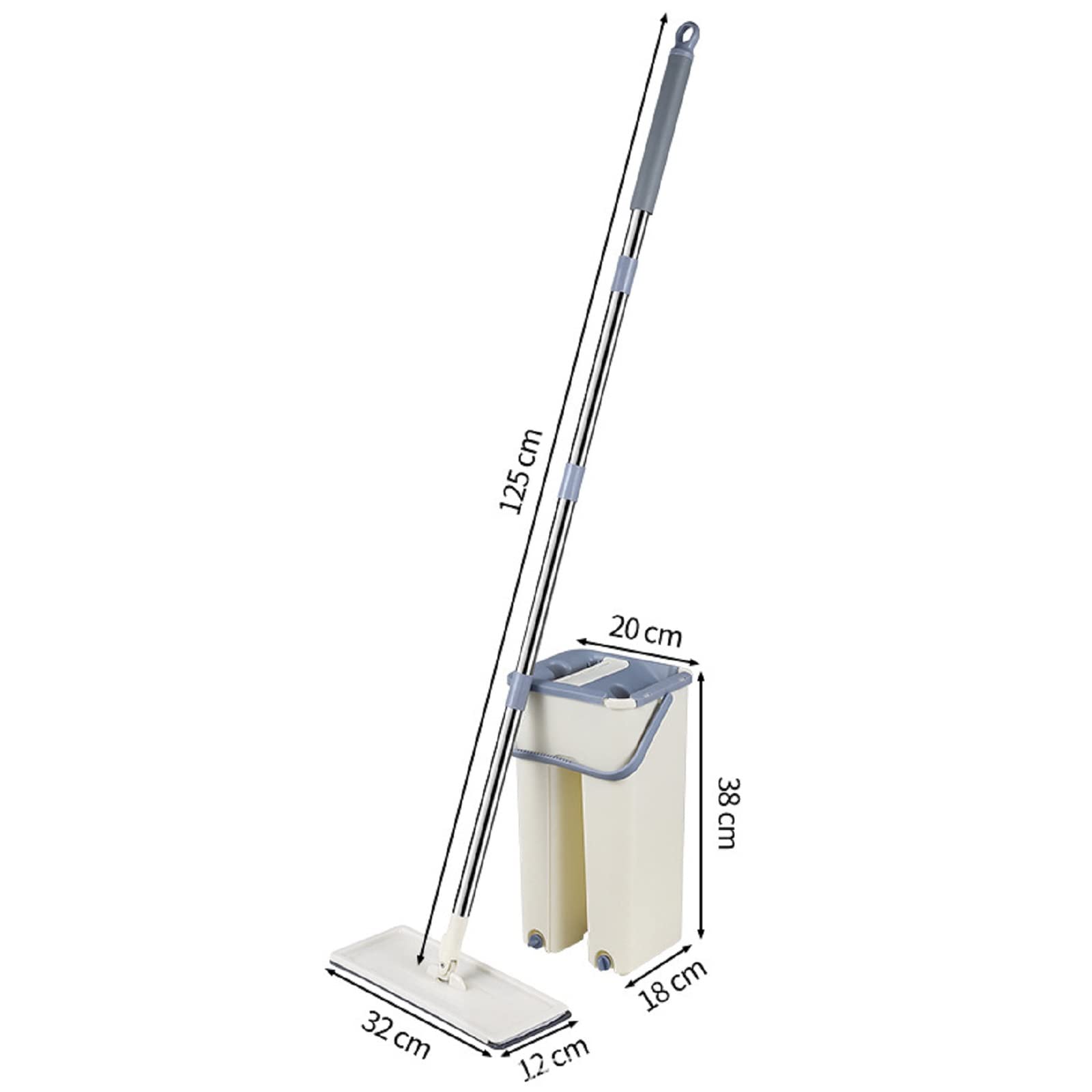 Mop y Cubos Planos Planos de microteo Plano Microfibra MOP Incorporado y depósito de Suciedad Que Ahorra el Espacio de Microfibra y Cubo