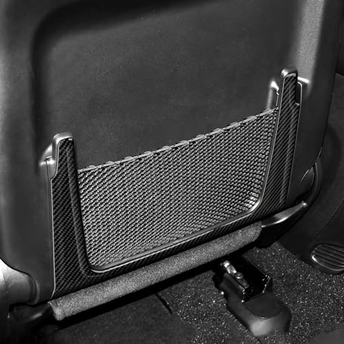 Image of Car Seat Back Storage Decor Frame Decals for 2011-2024 Dodge Durango / 2011-2021 Jeep Grand Cherokee WK2 Accessories Carbon Fiber Stickers