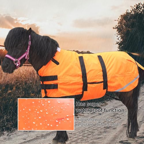 Couverture pour poulain miniature Leberna orange 150g - 6