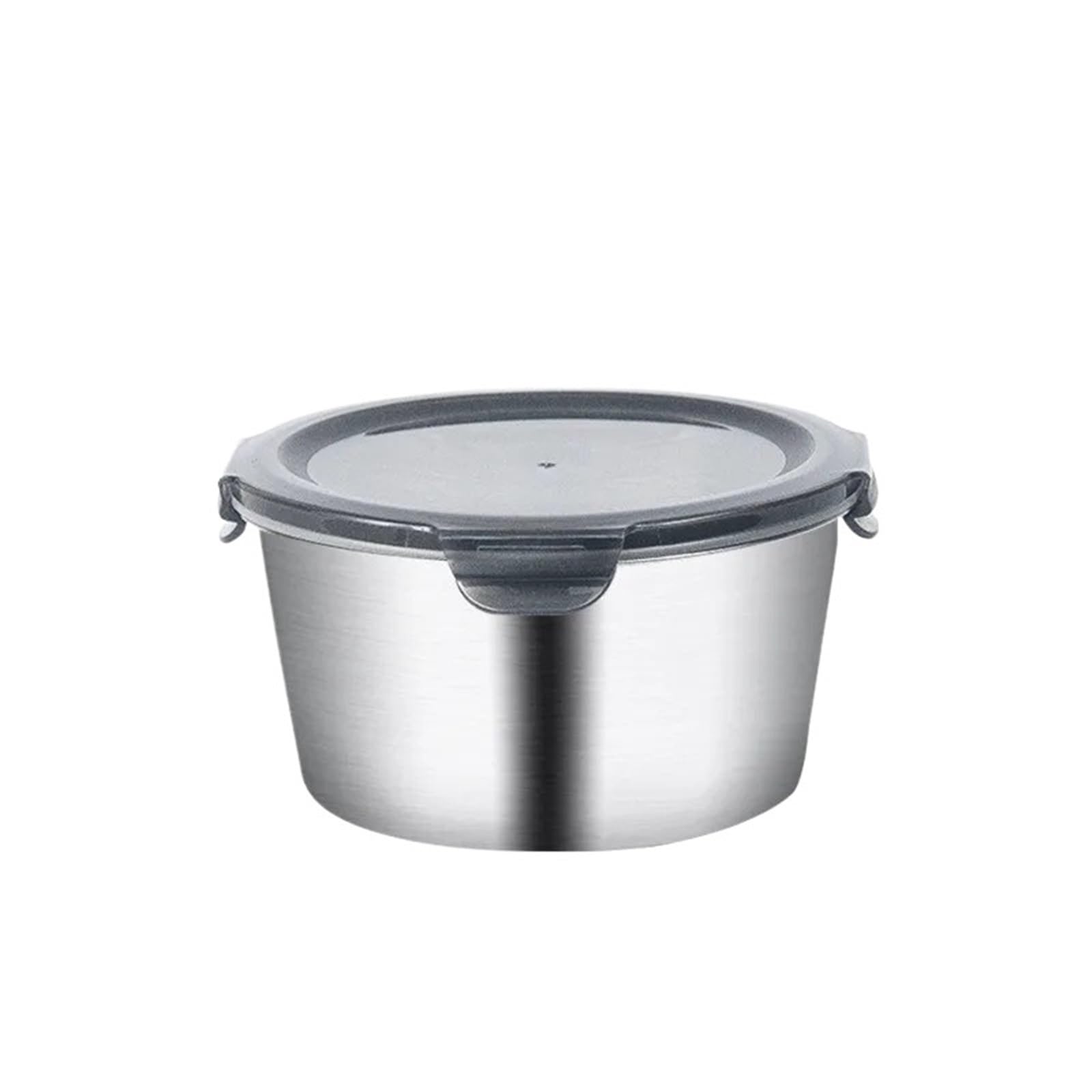 Edelstahl Aufbewahrungsdose 1/4/5 Stück 304 Edelstahl Runde Lunchbox Kühlschrank Crisper Luftdichte Lebensmittelbox Mikrowelle Heizung Kochen Mittagessen Frischhaltebox(1100ML)