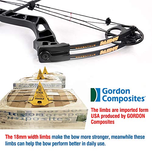 TOPOINT ARCHERY Daibow MOMENTOUS Compound Bow Package,CNC Milling Bow Riser,USA Gordon Composites Limb,BCY String,19"-30" Draw Length,19-70Lbs Draw Weight,IBO 320fps (Forest CAMO)