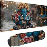 ゲーミングマウスパッド 900x300x3 mm, 延長 Mouse Pad グレー マウスパッド 大型 象 デスクマット, 滑り止めのゴムベースとエッジの精密なステッチデザインを採用 鼠标垫, 耐水性 デスクマット清潔しやすい 快適操作 さまざまなマウスモデルに対応, コンピュータ、オフィス、家の装飾に適しています 4-D