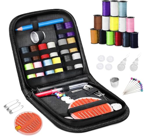 SEDNEE Sewing Kit for Adults, Portable Needle and Thread Kit,