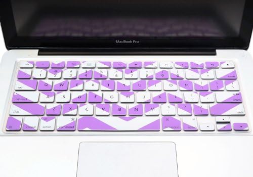 TOP CASE - Chevron Zig-Zag Keyboard Cover Skin for MacBook 13" Unibody/Old Generation MacBook Pro 13" 15" 17" with or Without Retina Display/Wireless Keyboard - Light Purple