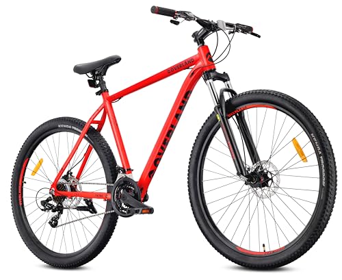 sun baby Tatra Bikes Bicicleta de montaña 29 Pulgadas Horizon, Bicicleta 29' Unisex - Cuadro de Aluminio de 21 Pulgadas, 7 Marchas, Amortiguador, Frenos de Disco - Negro