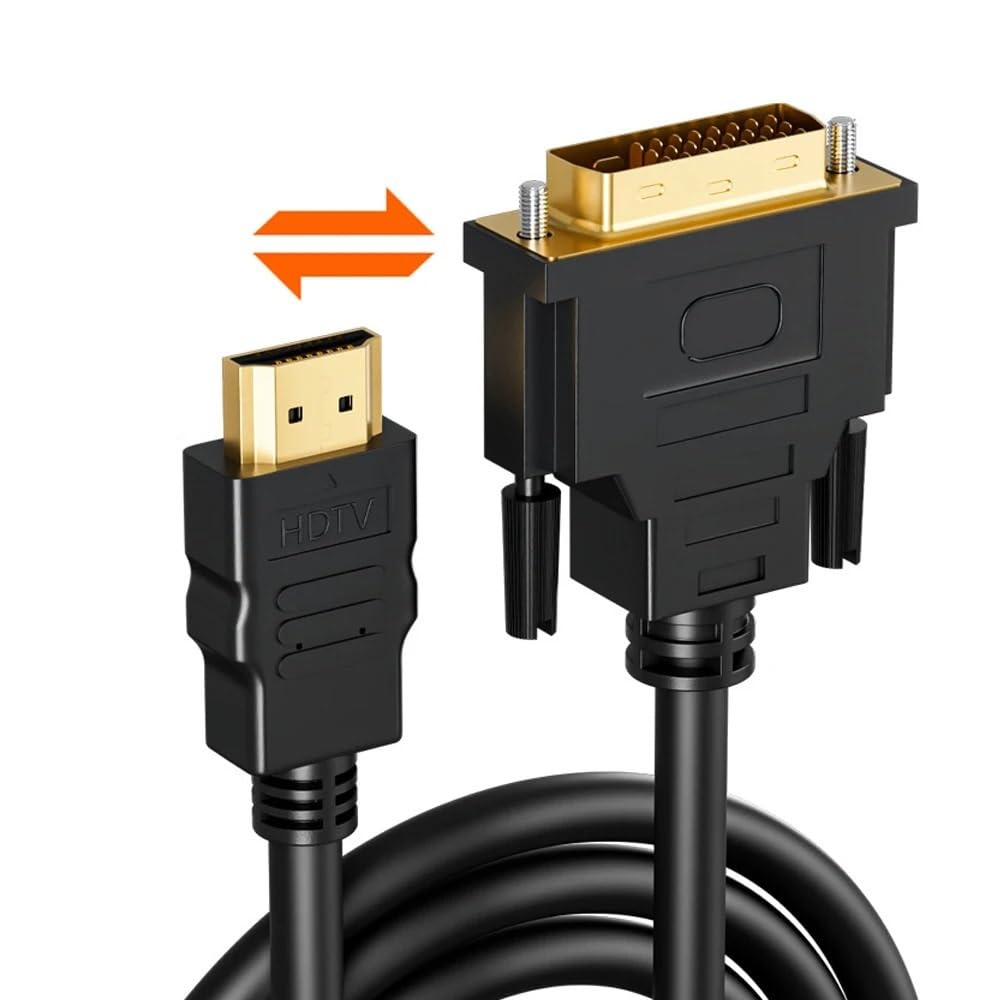 Dwukierunkowy konwerter wideo HDMI na DVI 24+1/24+5 Dwukierunkowy kabel adaptera 4K 60 Hz (5 m)