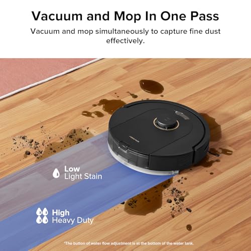 Image of roborock Q5 Pro Robot Vacuum and Mop Combo, 5500Pa Powerful Suction, DuoRoller Brush, LiDAR Navigation, 3D Mapping, Robotic Cleaner for Dirt, Floors, Pet Hair, 240min Runtime, Smart No-Go Zone, Black