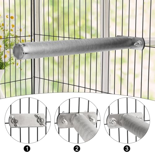 Perchoir pour perroquet avec surface de meulage des griffes en inox M - 5