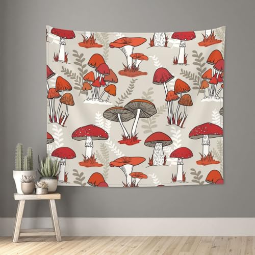Tapisserie murale esthétique champignons pour masquer les défauts - 2