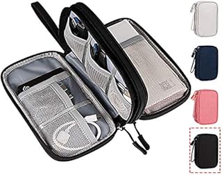 CAOODKDK Electronics Accessories Organizer Pouch Bag, Electronic Organizer Travel Universal Cable Organizer Electronics Accessories Bag for Cable, Charger, Phone, SD Card, Business Travel Gadget Bag
