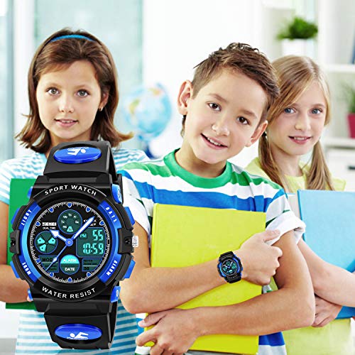 atimo led multi function waterproof watch for kids - kids gifts