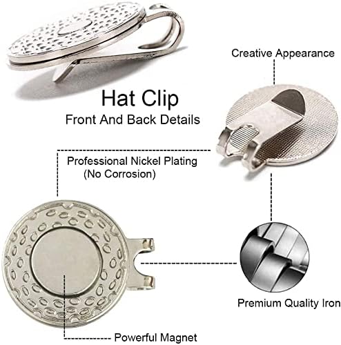 review BRAMASOLE Golf Hat Clip Ball Marker Magnetic Set Removable Attaches Accessories USA Flag Eagle Stainless Steel for Men Women(6 Hat Clip+6 Ball Markers)