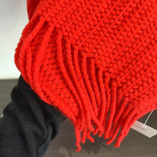 Women's Knitted Poncho Sweater V-Neck Button Pullover Cape with Tassels Cozy Shawl Wrap Cardigan Tops for Fall Winter4