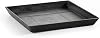 Ecopots Modern Recycled Plastic Square Flower Pot Planter Saucer, Dark Grey, 14"