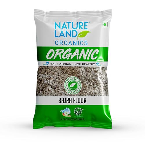 Image of Natureland Organics Bajra / Pearl Millet Flour 500 Gm - Organic Flour