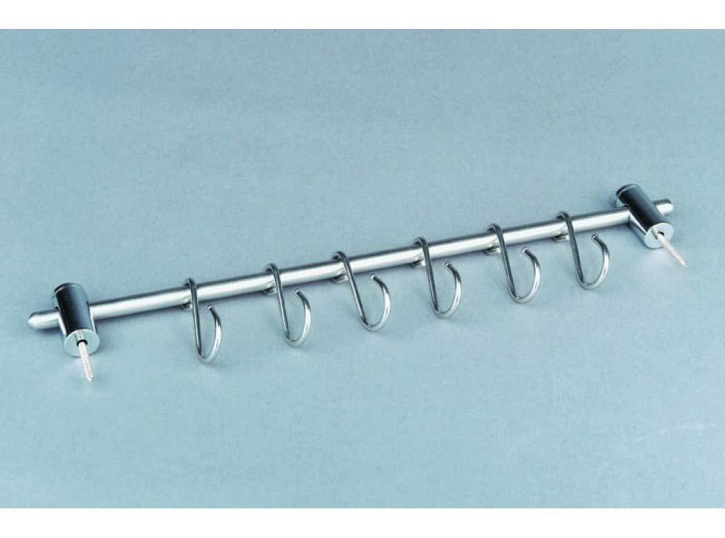 Ibili 764550 - Colgador de barra INOX 50 cm con 10 ganchos