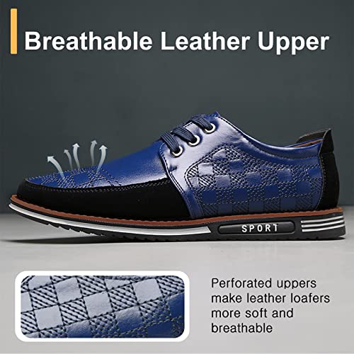 Men's Causal Oxfords Business Dress Shoes Lightweight Lace up Leather Loafers Classic Formal Shoes Driving Walking2