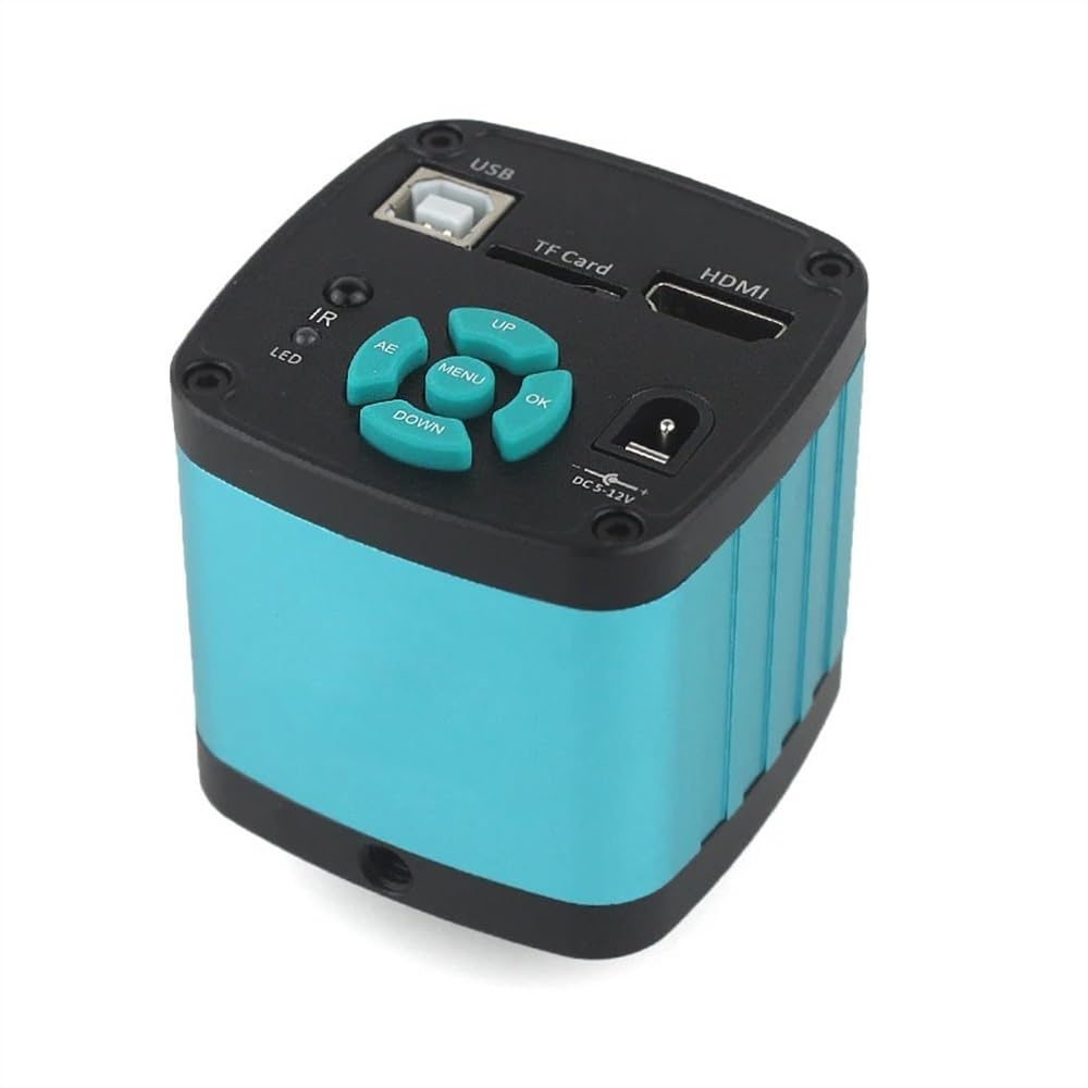 Microscope 48MP 4K 1080P Video HDMI USB Microscope Camera Zoom C Mount LED Light for Acquisition of Digital Images Phone Repair(with 130X Lens Light)