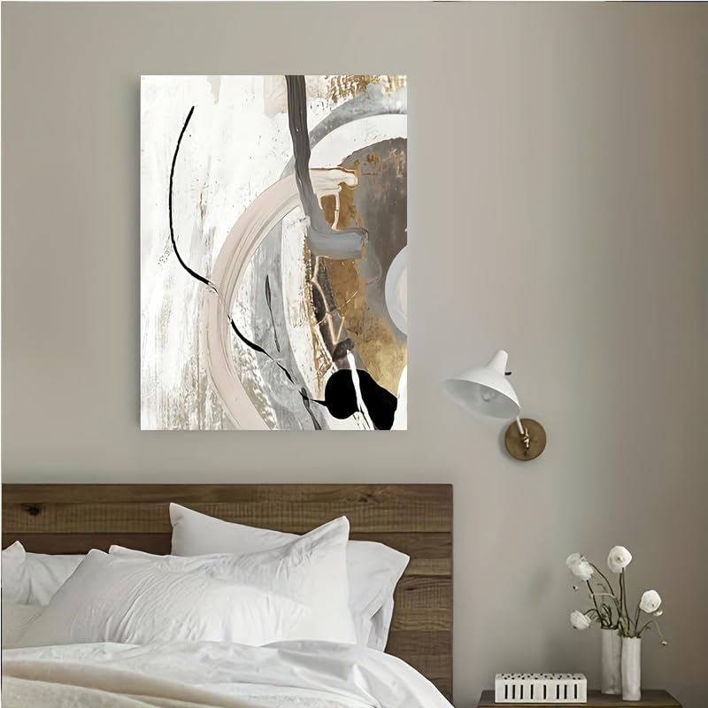 Affiche murale moderne marron et gris pour sublimer le design du salon