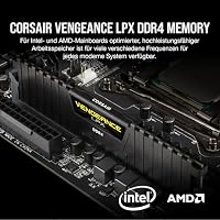 CORSAIR Vengeance LPX DDR4 RAM 16GB (2x8GB) Bis zu 3200MHz CL16-18-18-36 1.35V Intel AMD Desktop-Computer-Speicher – Schwarz (CMK16GX4M2B3200C16) – Ansicht 2