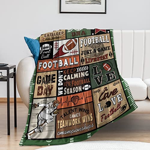 Prokelin American Football Throw Blanket - Football Team Blanket Gift - Football Player Gift - Gifts For Boys Who Love Football 50"X40" #TOP2