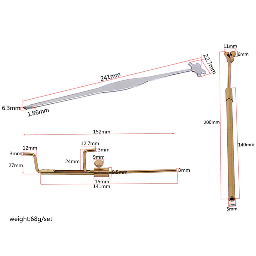 Alnicov Kit di strumenti di riparazione per violino e liutaio con calibro e clip per retriever