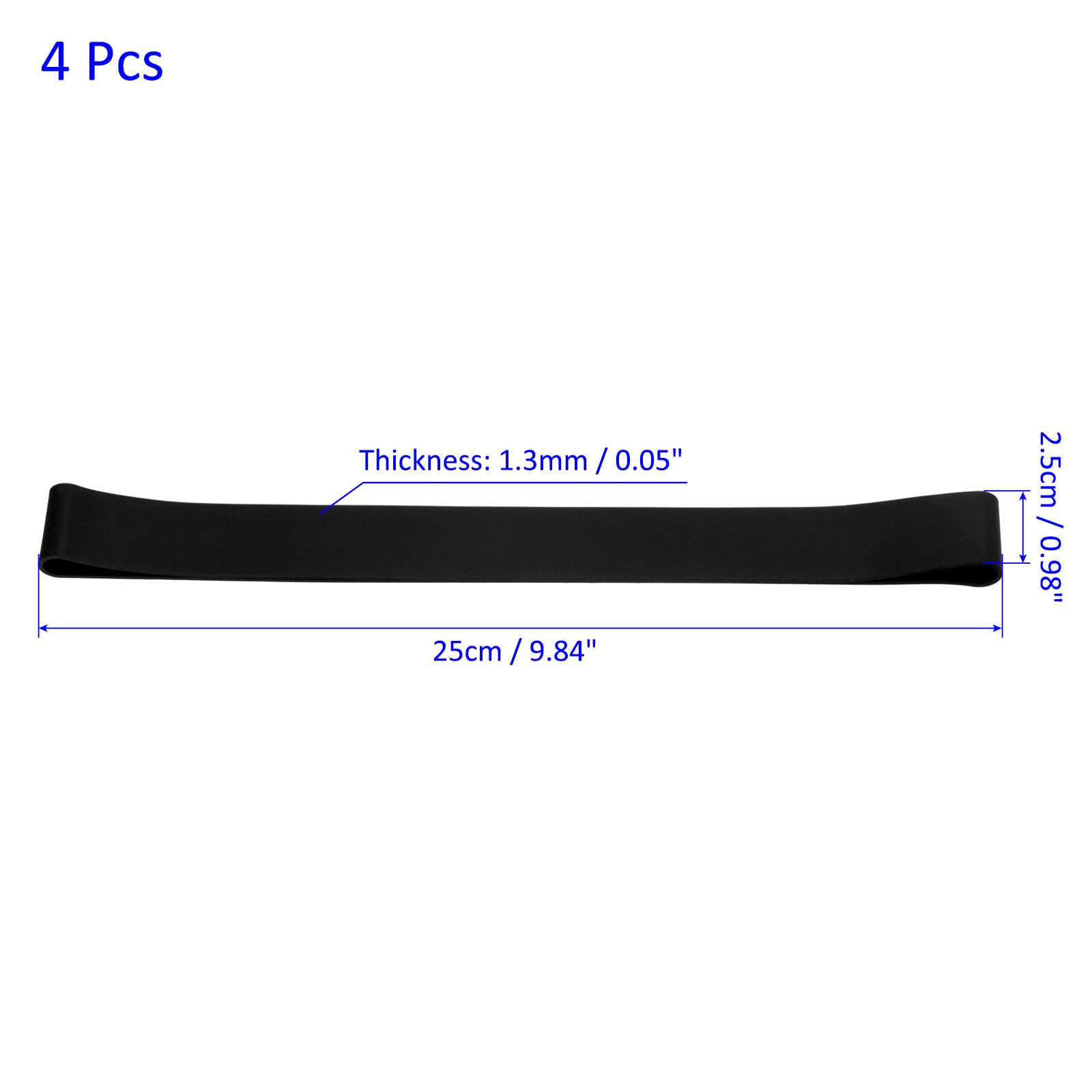 M METERXITY 4 Pack Towel Bands - Silicone Stretchable Straps for Fixation Apply to Beach/Pool/Outdoor(Black) - Image 3