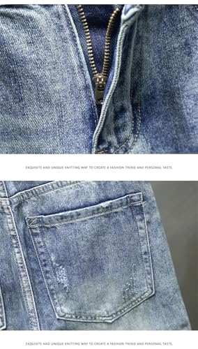 Men's Patchwork Distressed Ankle Length Hip Hop Loose Tapered Jeans Harem Broken Jeans3