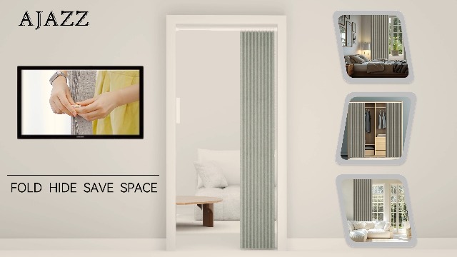 Amazon.com: AJAZZ Blackout Accordion Door with Curtain Rods